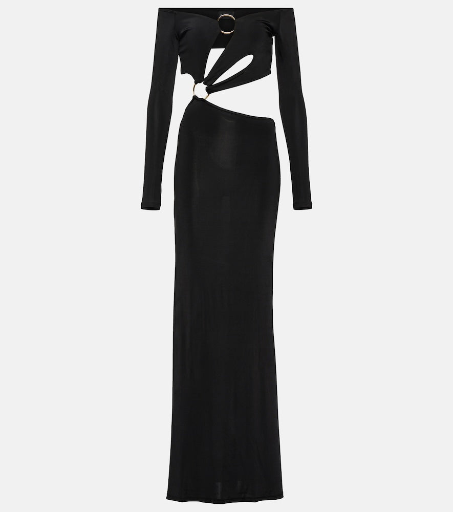 Louisa Ballou Cutout jersey maxi dress. Louisa Ballou 镂空针织长裙