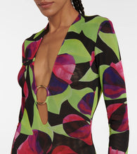 Louisa Ballou Helios printed mesh minidress