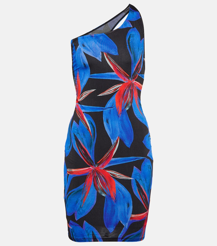 Louisa Ballou Plunge one-shoulder minidress. Louisa Ballou 低胸单肩迷你连衣裙