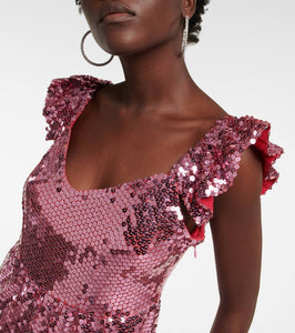 LoveShackFancy Alva sequin-embellished minidress