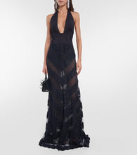 LoveShackFancy Carlotti halter-neck maxi dress