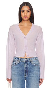 LoveShackFancy Lawrence Cardigan in Lavender - LoveShackFancy Lawrence Cardigan en lavande - LoveShackFancy Lawrence 薰衣草色开衫 - LoveShackFancy Lawrence Cardigan in Lavendel - LoveShackFancy 라벤더 가디건 - Cardigan LoveShackFancy Lawrence in lavanda