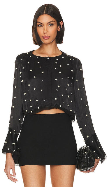 LoveShackFancy Lyndon Top in Black - Haut Lyndon LoveShackFancy en noir - LoveShackFancy Lyndon 黑色上衣 - LoveShackFancy Lyndon Top in Schwarz - LoveShackFancy 린든 탑 - LoveShackTop Lyndon fantasia in nero