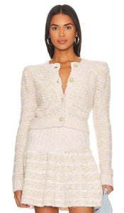 LoveShackFancy Saxson Cardigan in Cream - LoveShackFancy Saxson Cardigan en crème - LoveShackFancy Saxson 奶油色开衫 - LoveShackFancy Saxson Cardigan in Creme - LoveShackFancy 색슨 가디건 - Cardigan LoveShackFancy Saxson color crema