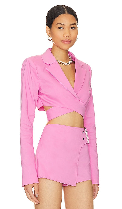 Lovers and Friends August Wrap Blazer in Pink