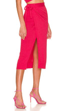 Lovers and Friends Basia Wrap Midi Skirt in Fuchsia