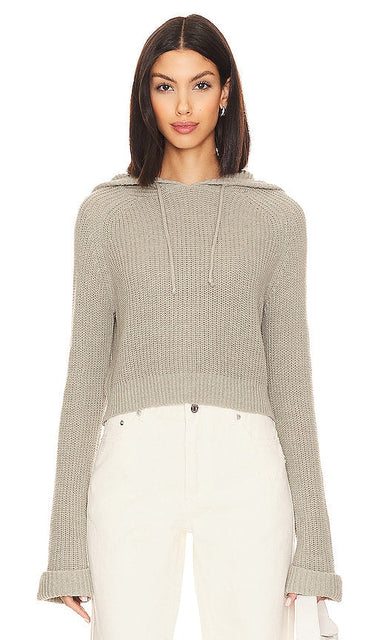 Lovers and Friends Crystal Knit Hoodie in Grey - Lovers and Friends - Sweat à capuche en maille cristal gris - Lovers and Friends 灰色水晶针织连帽衫 - Lovers and Friends Crystal Knit Hoodie in Grau - Lovers and Friends 크리스탈 니트 후디그레이 색상 - Felpa con cappuccio in maglia di cristalli Lovers and Friends in grigio