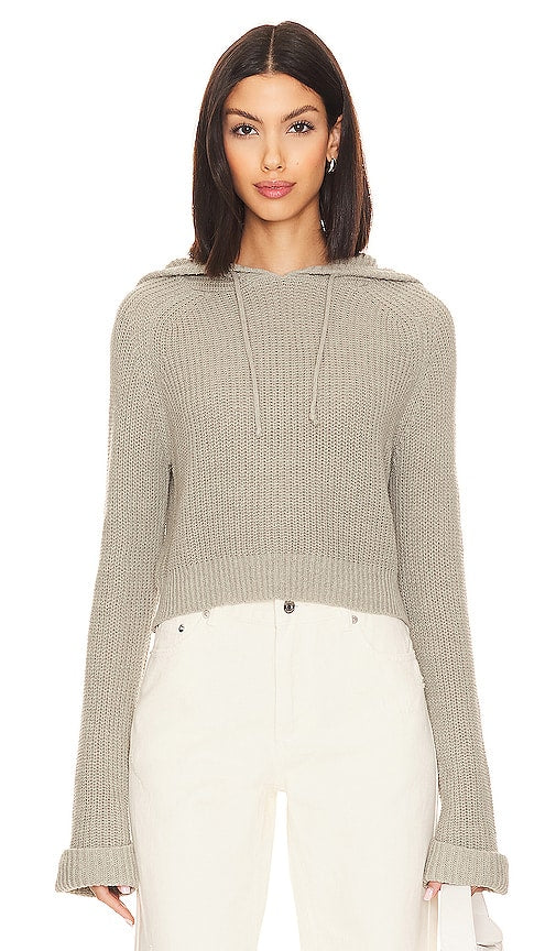 Lovers and Friends Crystal Knit Hoodie in Grey - Lovers and Friends - Sweat à capuche en maille cristal gris - Lovers and Friends 灰色水晶针织连帽衫 - Lovers and Friends Crystal Knit Hoodie in Grau - Lovers and Friends 크리스탈 니트 후디그레이 색상 - Felpa con cappuccio in maglia di cristalli Lovers and Friends in grigio
