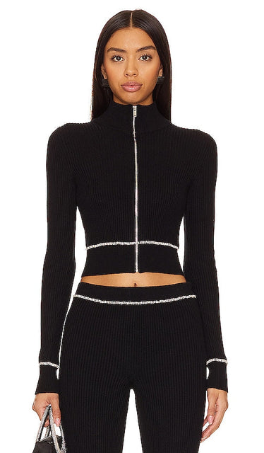 Lovers and Friends Dani Embellished Sweater in Black - Lovers and Friends - Pull orné Dani en noir - Lovers and Friends Dani 黑色装饰毛衣 - Lovers and Friends Dani verzierter Pullover in Schwarz - Lovers and Friends Dani 엠벨리시드 스웨터블랙 색상 - Lovers and Friends Maglione decorato Dani in nero