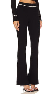 Lovers and Friends Dani Knit Embellished Pant in Black