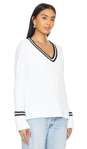Lovers and Friends Danil V Neck Sweater in White