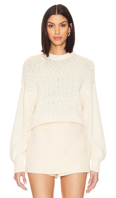 Lovers and Friends Delara Sweater in Ivory - Pull Delara Lovers and Friends en ivoire - Lovers and Friends Delara 象牙色毛衣 - Lovers and Friends Delara Pullover in Elfenbein - Lovers and Friends 델라라 스웨터 아이보리 색상 - Maglione Delara Lovers and Friends in avorio