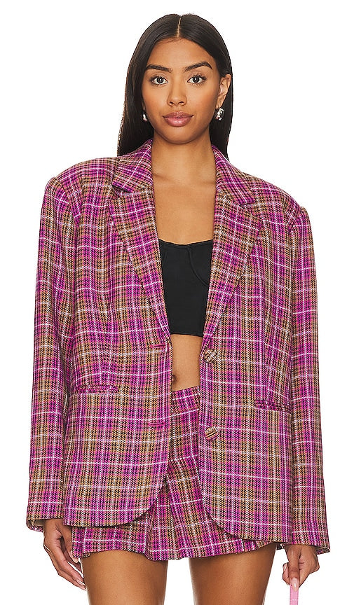 Lovers and Friends Heather Blazer in Pink - Lovers and Friends - Blazer chiné rose - Lovers and Friends 粉色希瑟西装外套 - Lovers and Friends Heather Blazer in Rosa - Lovers and Friends 헤더 블레이저 핑크 색상 - Amanti e amici Heather Blazer in rosa