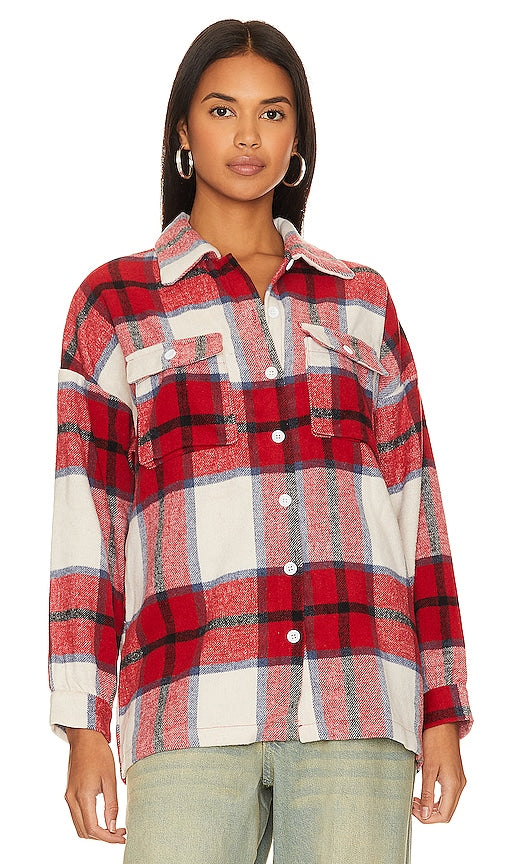 Lovers and Friends Kaianna Shacket in Red