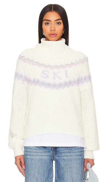 Lovers and Friends Kaley Ski Sweater in Ivory - Lovers and Friends - Pull de ski Kaley en ivoire - Lovers and Friends Kaley 象牙色滑雪毛衣 - Lovers and Friends Kaley Skipullover in Elfenbein - Lovers and Friends Kaley 스키 스웨터 - Maglione da sci Kaley Lovers and Friends in avorio