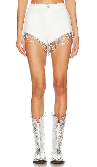 Lovers and Friends Krissie Short in White - Lovers and Friends - Short Krissie en blanc - 恋人和朋友 Krissie 白色短裤 - Lovers and Friends Krissie Short in Weiß - Lovers and Friends Krissie 쇼츠 in 화이트 - Amanti e amici Krissie Short in bianco