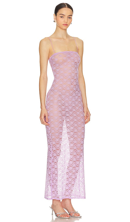 Lovers and Friends Lia Sheer Gown in Lavender