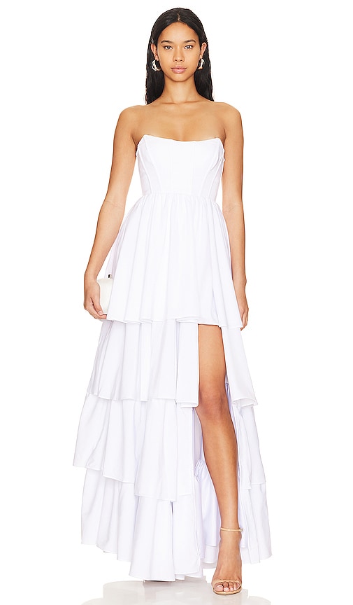 Lovers and Friends Madison Gown in White - Robe Madison Lovers and Friends en blanc - 恋人和朋友麦迪逊白色礼服 - Lovers and Friends Madison-Kleid in Weiß - Lovers and Friends 매디슨 가운 화이트 색상 - Abito Madison per amanti e amici in bianco
