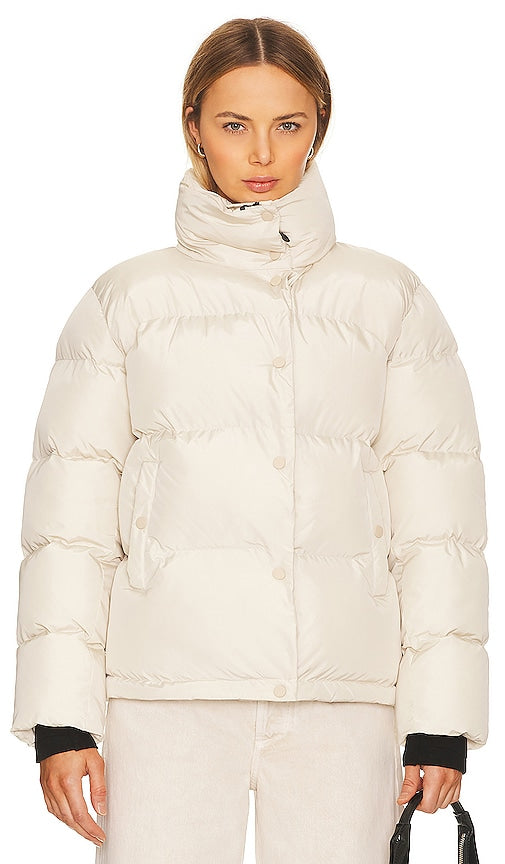 Lovers and Friends Maya Puffer Jacket in Cream