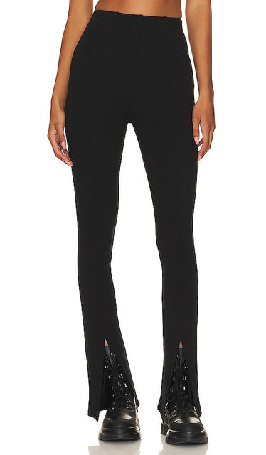 Lovers and Friends Montrose Split Hem Pant in Black - Lovers and Friends - Montrose - Pantalon à ourlet fendu - Noir - Lovers and Friends Montrose 黑色开叉下摆长裤 - Lovers and Friends Montrose Hose mit geteiltem Saum in Schwarz - Lovers and Friends Montrose 스플릿 헴 팬츠 - Pantaloni Lovers and Friends Montrose con orlo diviso in nero
