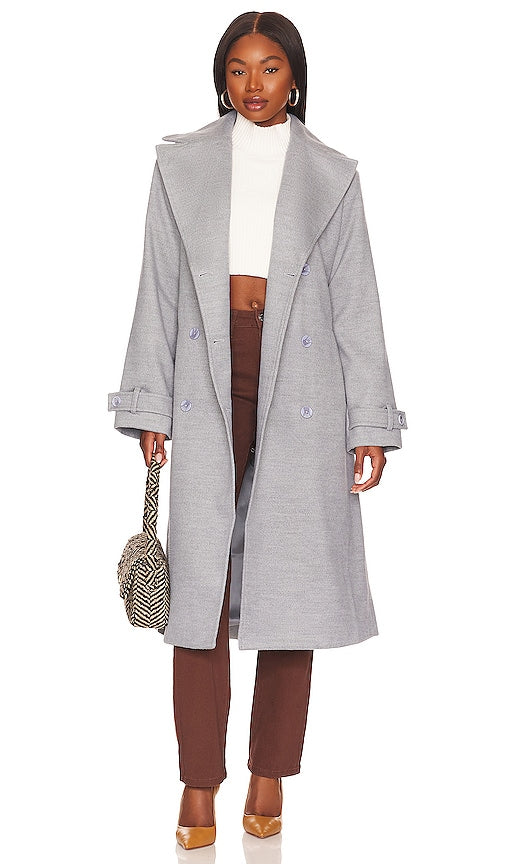 Lovers and Friends Mulholland Coat in Grey - Manteau Mulholland Lovers and Friends en gris - 恋人和朋友穆赫兰灰色大衣 - Lovers and Friends Mulholland Mantel in Grau - Lovers and Friends 멀홀랜드 코트그레이 색상 - Cappotto Mulholland di Lovers and Friends in grigio