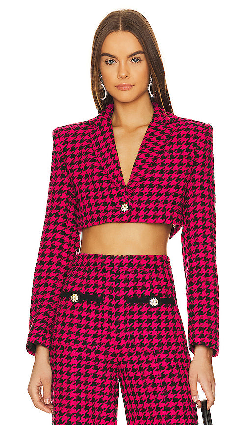 Lovers and Friends Nadja Cropped Jacket in Pink - Lovers and Friends - Veste courte Nadja en rose - Lovers and Friends Nadja 粉色短款夹克 - Lovers and Friends Nadja Kurzjacke in Rosa - Lovers and Friends Nadja 크롭 재킷 핑크 색상 - Giacca corta Lovers and Friends Nadja in rosa