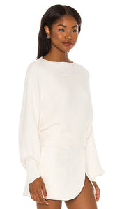 Lovers and Friends Olivia Off Shoulder Sweater in White
