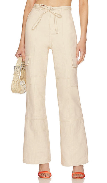 Lovers and Friends Ollie Cargo Trouser in Beige - Lovers and Friends - Pantalon cargo Ollie en beige - Lovers and Friends Ollie 米色工装裤 - Lovers and Friends Ollie Cargohose in Beige - Lovers and Friends Ollie 카고 팬츠 베이지 색상 - Pantaloni cargo Ollie Lovers and Friends in beige