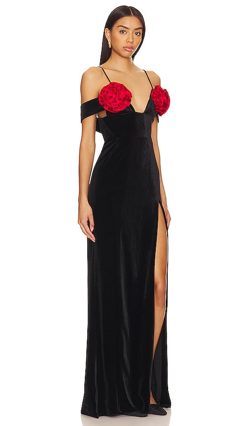 Lovers and Friends Paulette Gown in Black