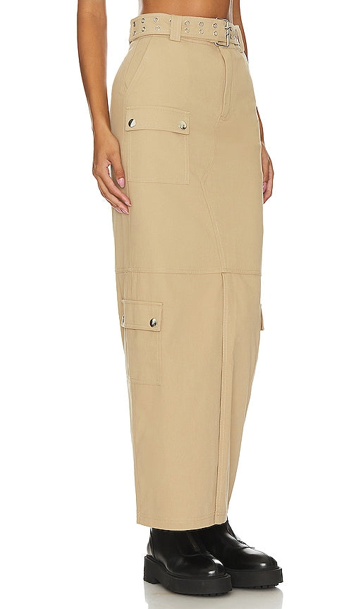 Lovers and Friends Remy Maxi Skirt in Taupe