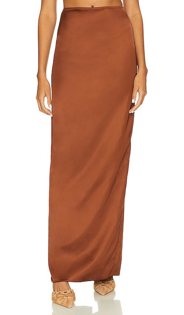 Lovers and Friends River Maxi Skirt in Chocolate - Jupe longue Lovers and Friends River en chocolat - Lovers and Friends River 巧克力色长裙 - Lovers and Friends River Maxirock in Schokolade - Lovers and Friends 리버 맥시 스커트 - Gonna lunga Lovers and Friends River color cioccolato