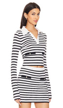 Lovers and Friends Selene Striped Sweater in Black,White