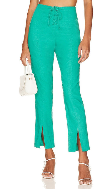 Lovers and Friends Sterling Pant in Teal - Pantalon Sterling Lovers and Friends en bleu sarcelle - Lovers and Friends 纯青色长裤 - Lovers and Friends Sterling Hose in Blaugrün - Lovers and Friends 스털링 팬츠 - Lovers and Friends Sterling Pant in verde acqua