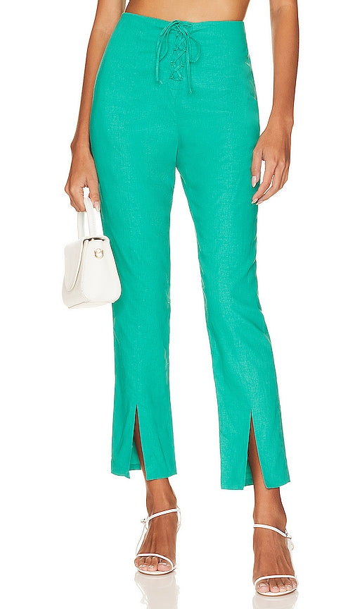 Lovers and Friends Sterling Pant in Teal - Pantalon Sterling Lovers and Friends en bleu sarcelle - Lovers and Friends 纯青色长裤 - Lovers and Friends Sterling Hose in Blaugrün - Lovers and Friends 스털링 팬츠 - Lovers and Friends Sterling Pant in verde acqua