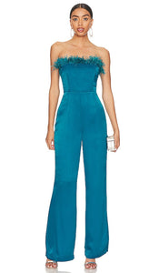 Lovers and Friends Trish Jumpsuit in Teal - Lovers and Friends - Combinaison Trish en bleu sarcelle - 恋人和朋友 Trish 青色连身裤 - Lovers and Friends Trish Overall in Blaugrün - Lovers and Friends Trish 점프수트 - Tuta Trish di Lovers and Friends in verde acqua