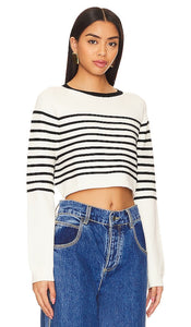 Lovers and Friends Willow Striped Sweater in White