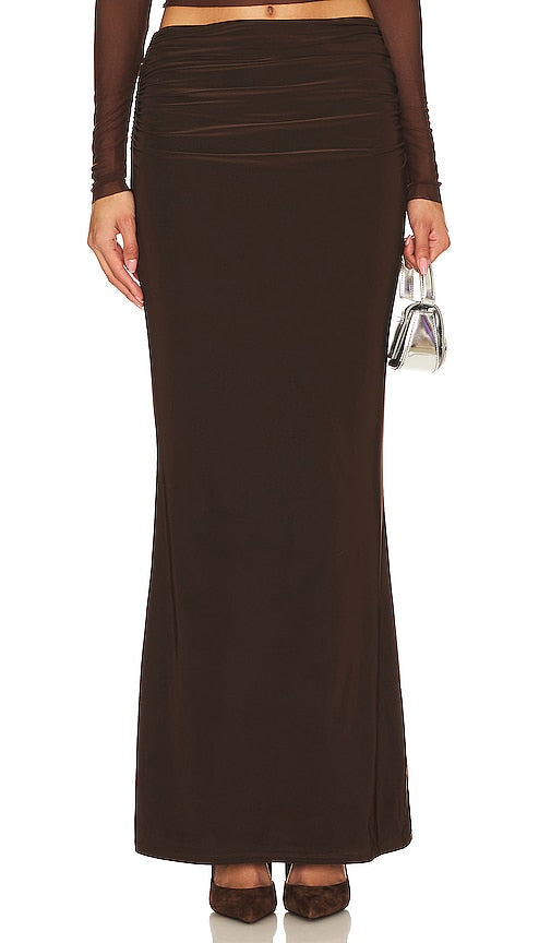 Lovers and Friends x Anja Dujakovi√Ñ¬á Fio Maxi Skirt in Chocolate - Lovers and Friends x Anja Dujakovi√Ñ¬á Fio Jupe longue en chocolat - Lovers and Friends x Anja Dujakovi√ÑØá Fio 巧克力色长裙 - Lovers and Friends x Anja Dujakovi√Ñ¬á Fio Maxirock in Schokolade - Lovers and Friends x Anja Dujakovi√Ñ¬á Fio 맥시 스커트 초콜릿 - Gonna lunga Lovers and Friends x Anja Dujakovi√Ñ¬á Fio color cioccolato