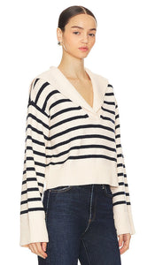Lovers and Friends x Anja Dujakovi√Ñ¬á Niam Striped Sweater in Ivory