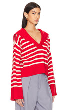 Lovers and Friends x Anja Dujakovi√Ñ¬á Niam Striped Sweater in Red
