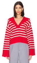 Lovers and Friends x Anja Dujakovi√Ñ¬á Niam Striped Sweater in Red - Lovers and Friends x Anja Dujakovi√Ñ¬á Niam - Pull rayé rouge - Lovers and Friends x Anja Dujakovi√ÑØá Niam 红色条纹毛衣 - Lovers and Friends x Anja Dujakovi√Ñ¬á Niam gestreifter Pullover in Rot - Lovers and Friends x Anja Dujakovi√Ñ¬á 레드 컬러의 니암 스트라이프 스웨터 - Maglione a righe Lovers and Friends x Anja Dujakovi√Ñ¬á Niam in rosso