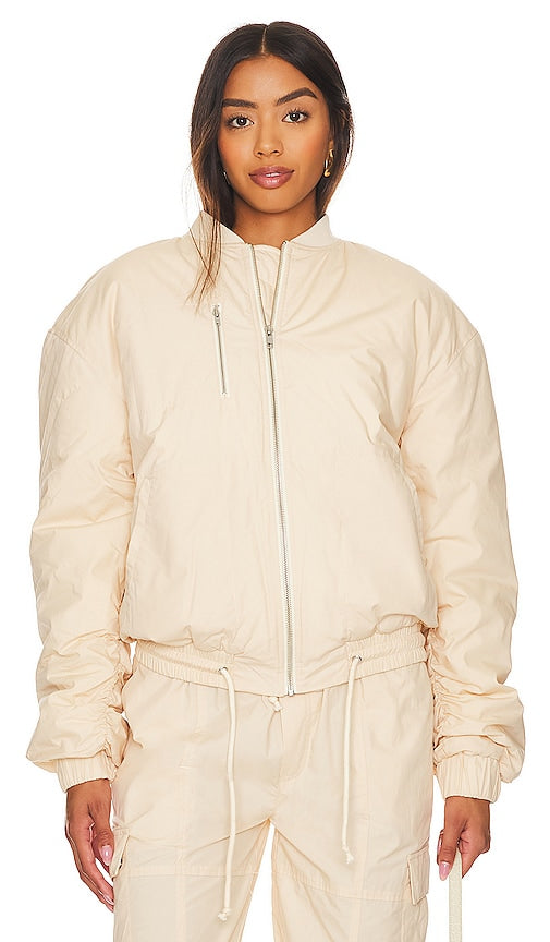 Lovers and Friends x Lindsi Lane Wren Bomber Jacket in Neutral