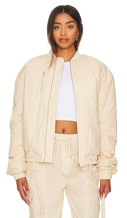 Lovers and Friends x Lindsi Lane Wren Bomber Jacket in Neutral - Lovers and Friends x Lindsi Lane - Wren - Bomber - Neutre - Lovers and Friends x Lindsi Lane Wren 中性色飞行员夹克 - Lovers and Friends x Lindsi Lane Wren Bomberjacke in Neutral - Lovers and Friends x Lindsi Lane Wren 보머 재킷 - Giubbotto bomber Lovers and Friends x Lindsi Lane Wren in colore neutro