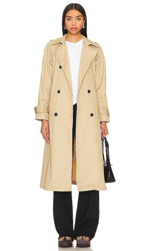 Lovers and Friends x Rachel Ridley Trench Coat in Beige