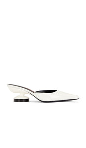 Lucasheva Giorgia Mule in White | White Pump Heels for Women