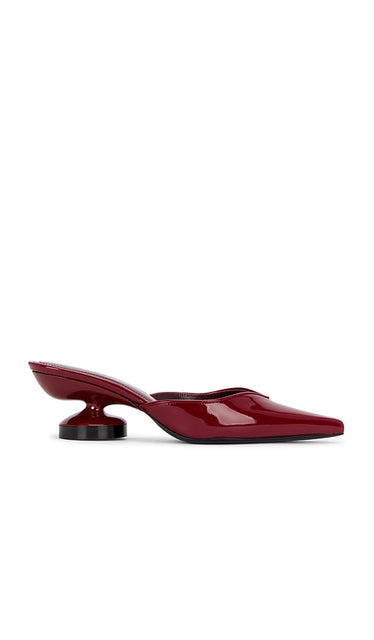 Lucasheva Rachel Mule in Red | Red Pump Heels for Women