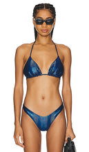 Luli Fama Midnight Waves Seamless Bikini Top in Blue - Luli Fama - Haut de bikini sans couture Midnight Waves en bleu - Luli Fama Midnight Waves 蓝色无缝比基尼上衣 - Luli Fama Midnight Waves Nahtloses Bikinioberteil in Blau - Luli Fama Midnight Waves 심리스 비키니 탑 블루 색상 - Top bikini senza cuciture Luli Fama Midnight Waves in blu