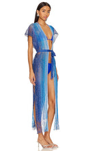 Luli Fama Ocean Queen Long Caftan in Blue