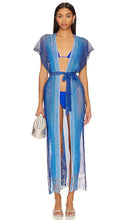 Luli Fama Ocean Queen Long Caftan in Blue - Caftan long Luli Fama Ocean Queen en bleu - Luli Fama 蓝色海洋女王长长卡夫坦长衫 - Luli Fama Ocean Queen Langer Kaftan in Blau - Luli Fama 오션 퀸 롱 카프탄 블루 색상 - Caftano lungo Luli Fama Ocean Queen in blu