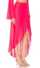 Luli Fama Ruffled Skirt in Red