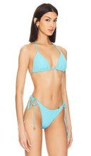 Luli Fama Vibras Triangle Bikini Top in Baby Blue
